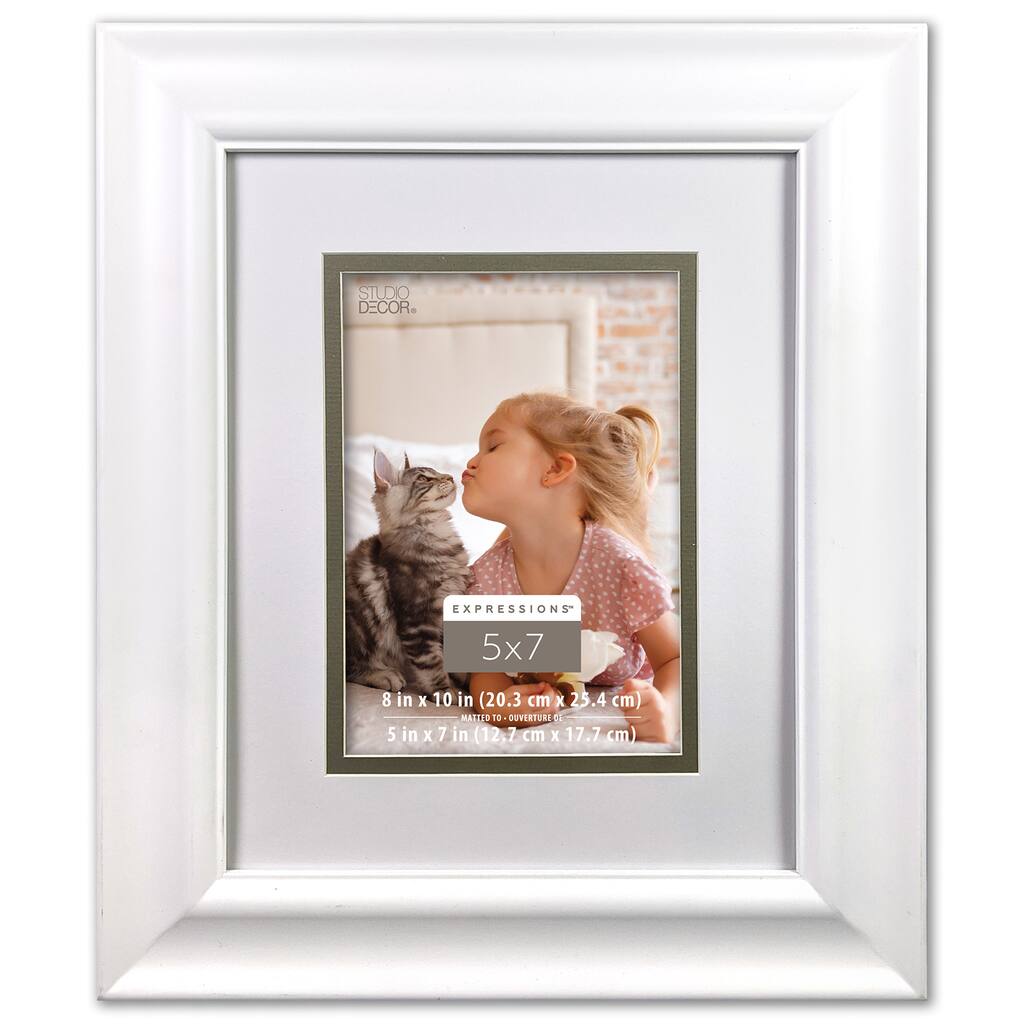 White 5 X 7 Frame With Double Mat Expressions By Studio Decor Michaels